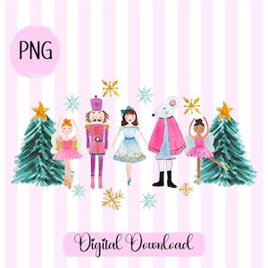 Nutcracker Png Nutcracker Christmas Holiday Clipart Ballet Rocking Horse Sugar Plum Fairy Russian Png Watercolor Christmas Sublimation PNG