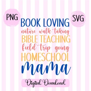 Homeschool Mama png Bible Teaching Mom graphic Homeschool Mom Era png Colorful Homeschool TShirt Design Homeschooling Mama