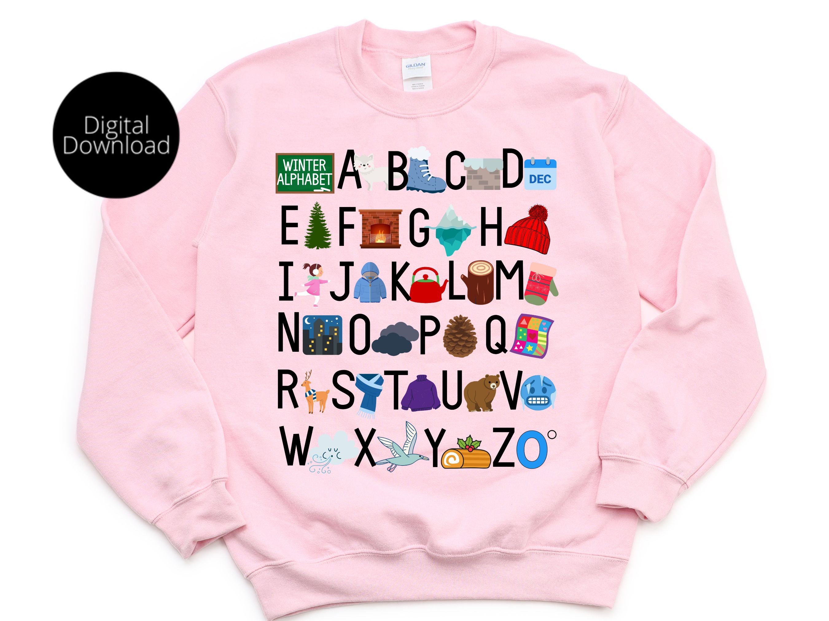 Seasons Alphabet PNG Printable: Spring, Summer, Fall, Winter (digital ...