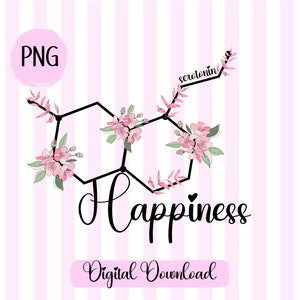 Serotonin PNG Floral Serotonin PNG Molecular Structure PNG Flower Serotonin Chemical Structure png Dopamine Svg Mental Health png Psychology