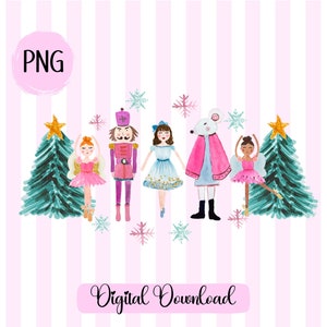 Nutcracker Png Nutcracker Christmas Holiday Clipart Ballet Rocking Horse Sugar Plum Fairy Russian Png Watercolor Christmas Sublimation PNG