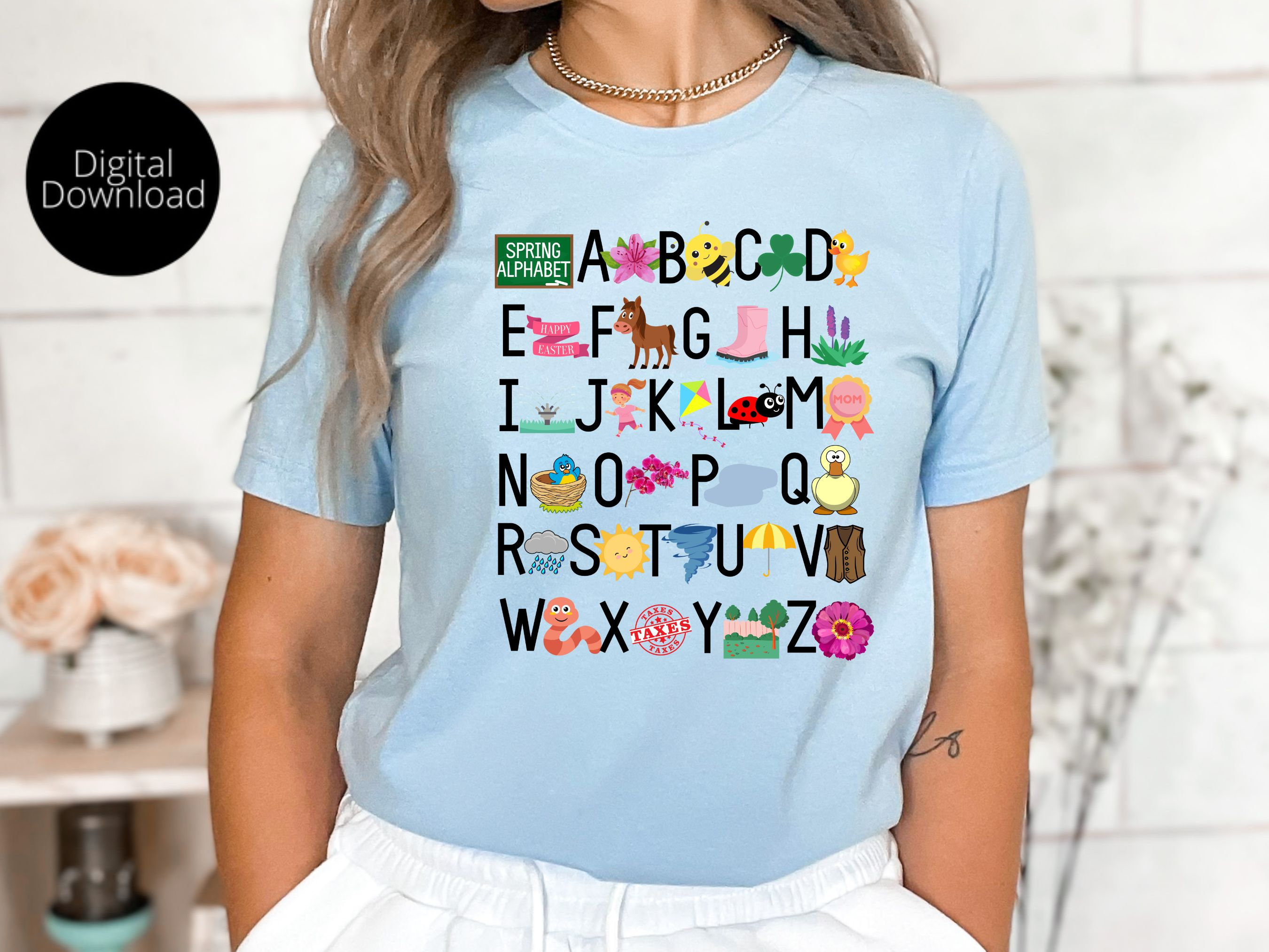 Seasons Alphabet PNG Printable: Spring, Summer, Fall, Winter (digital ...
