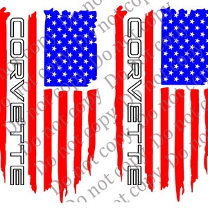 US Flagge mit Corvette-Logo für den Corvette-Autobesitzer in Ihrem Leben. Ausgelegt für 20 oz. Becher. png, svg, dxf und eps Dateien enthalten