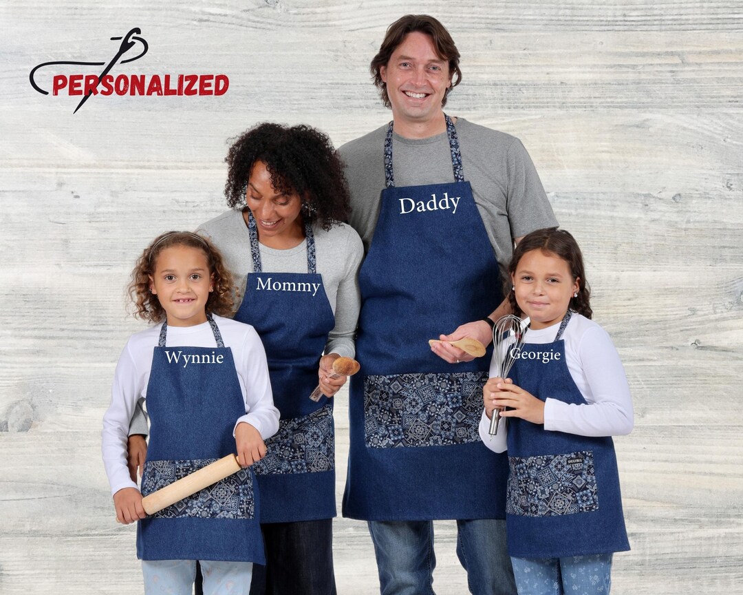 Canadian Made Personalized Apron Family Aprons Matching Etsy