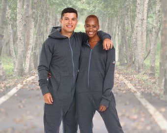 Canadian Made, Premium Onesie, Onesies for Adults, Matching Couples, Adult Onesies, Charcoal Grey