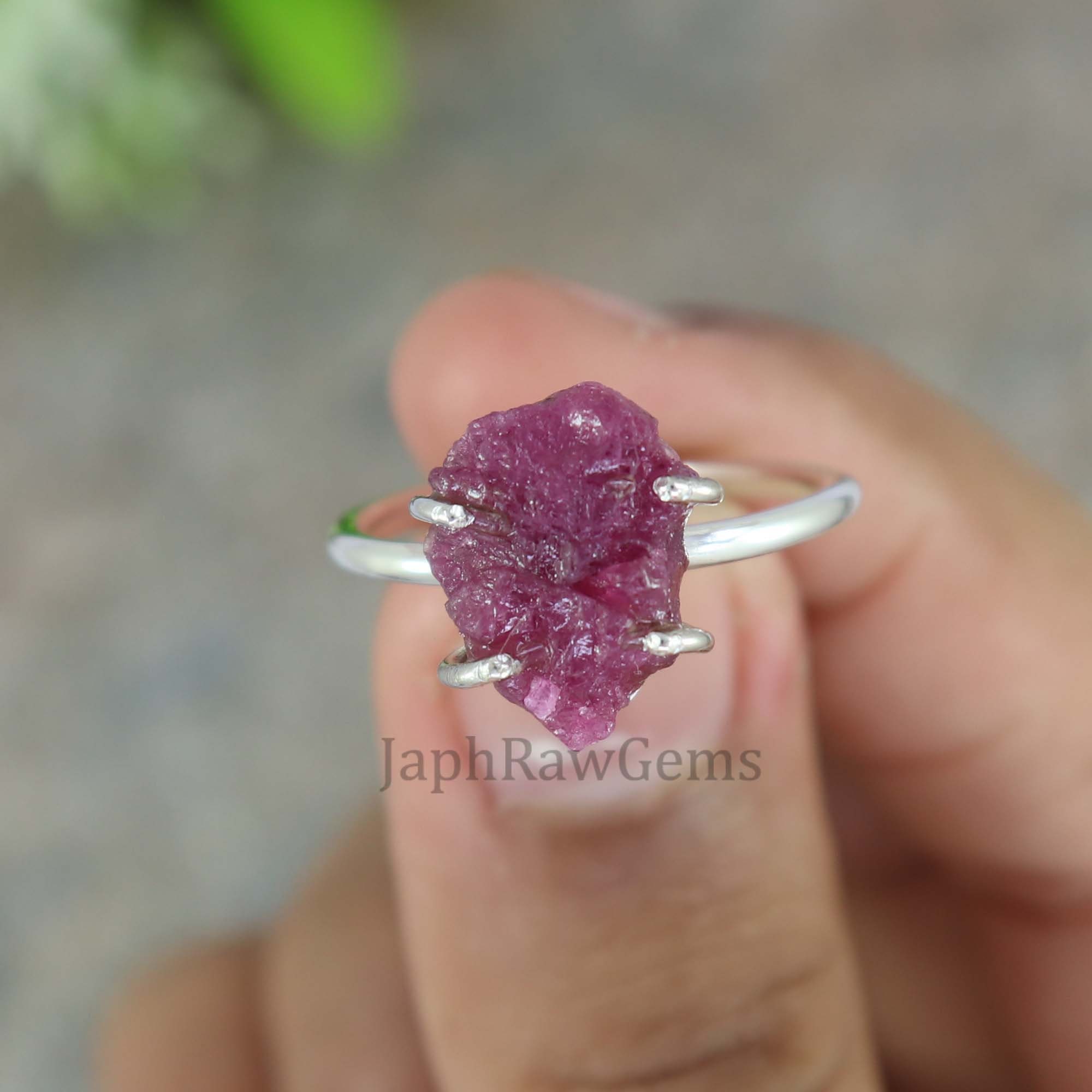 Raw pink outlet tourmaline ring