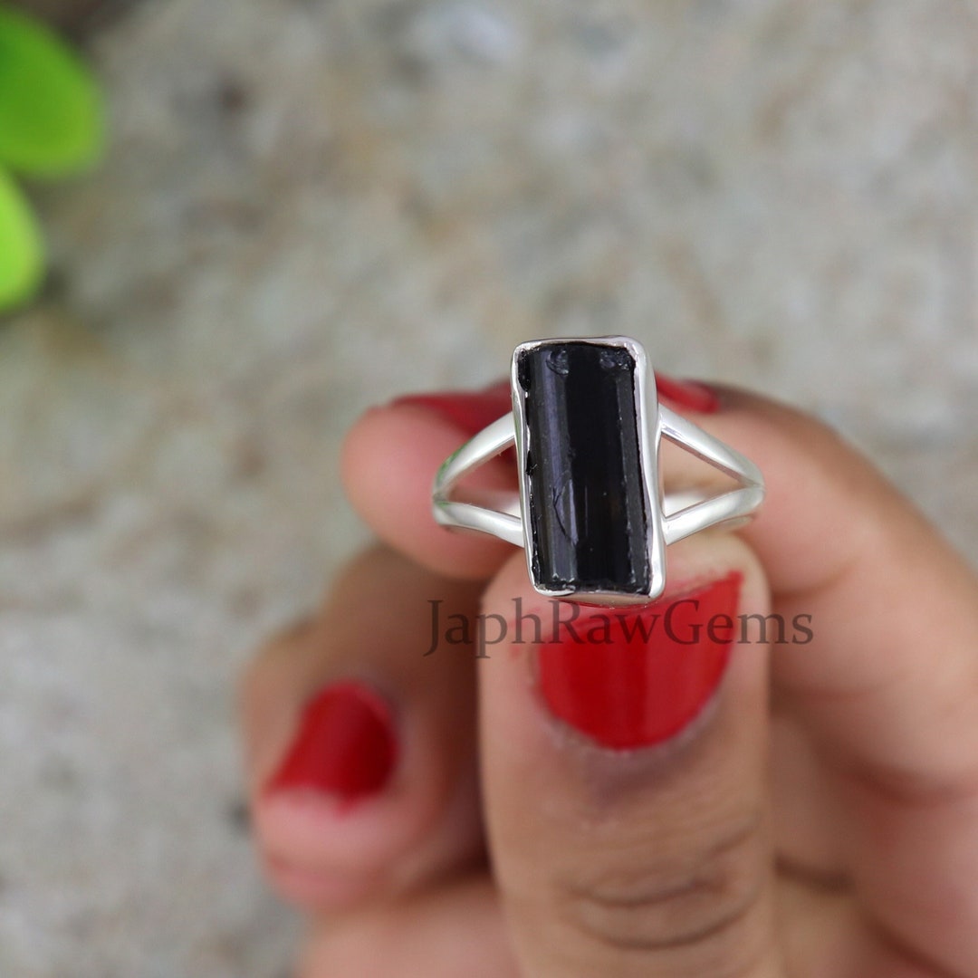 Black Tourmaline Ring (Size 8.5) – Dancing Cranes Imports