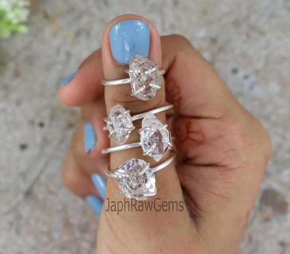 Bague Vintage En Argent 925 Et Cristal Taillé - Taille 56, Style Argenté