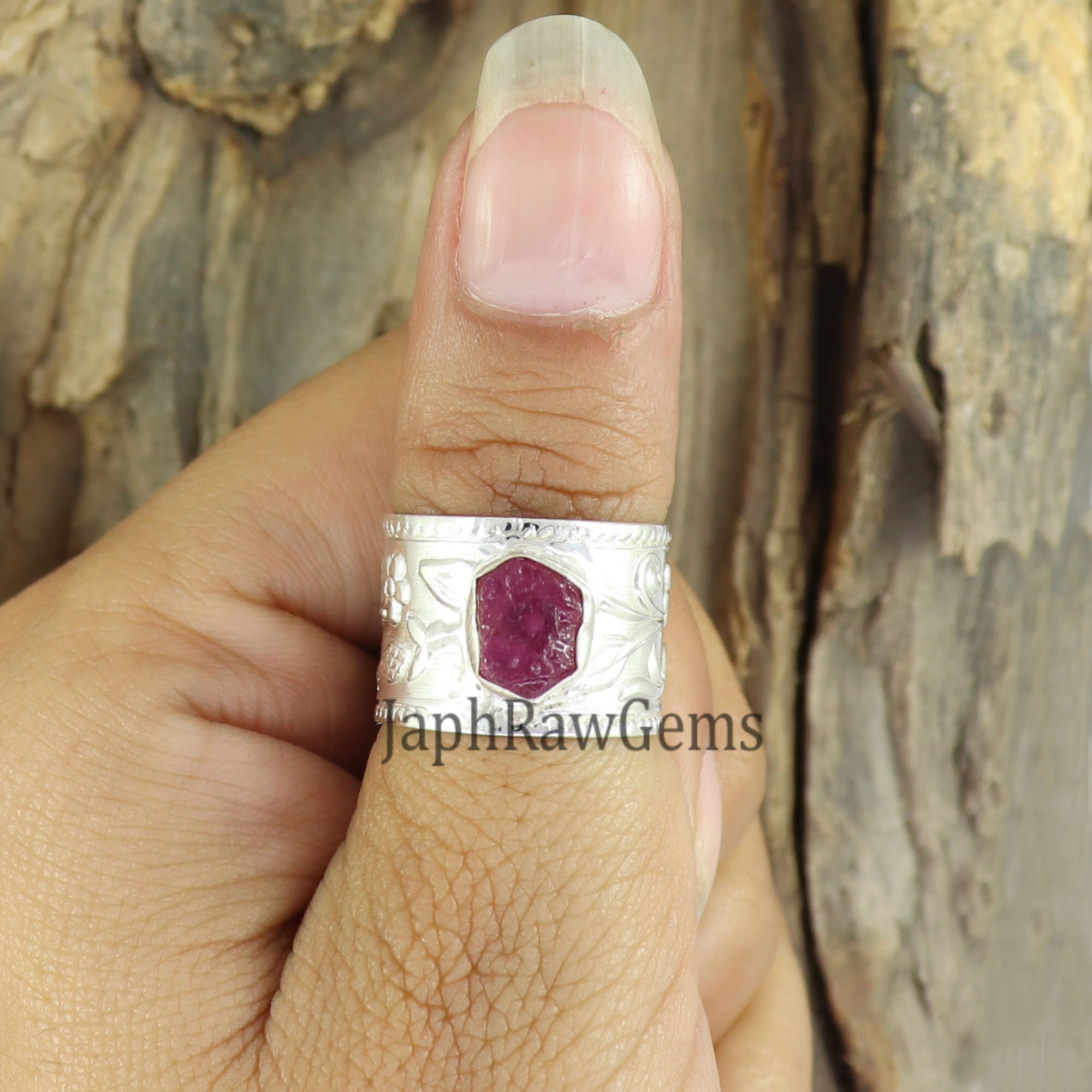 Ruby thumb ring deals