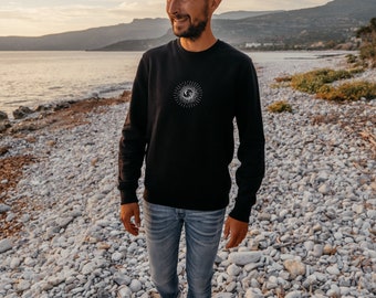 Sun, Moon & Waves Sweatshirt | Sun Moon Waves Sweatshirt | Waves Sweatshirt | Vegan Sweatshirt | Ocean Love | Plastic Sea Summer Sweater