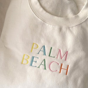 Palm Beach Embroidered Sweatshirt