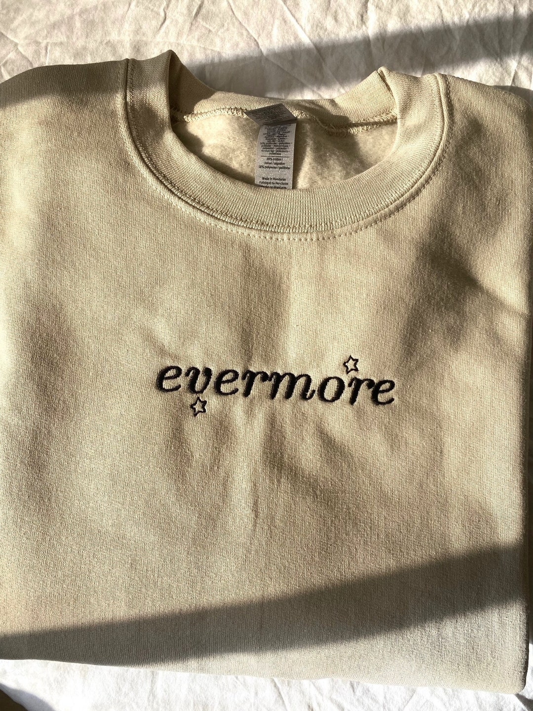 Evermore Embroidered Sweater Evermore Embroidered Crewneck - Etsy