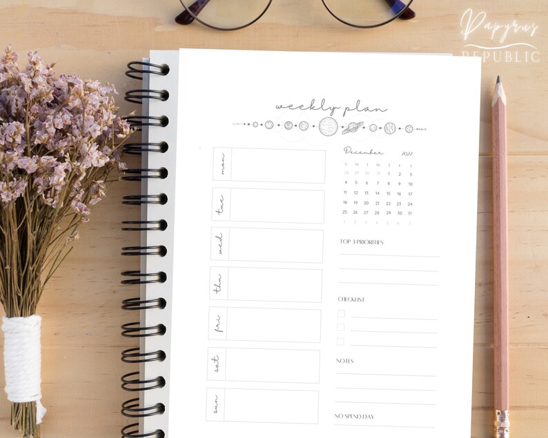 2022 Planner Printable 2022 Weekly Planner 2022 Daily Etsy Canada