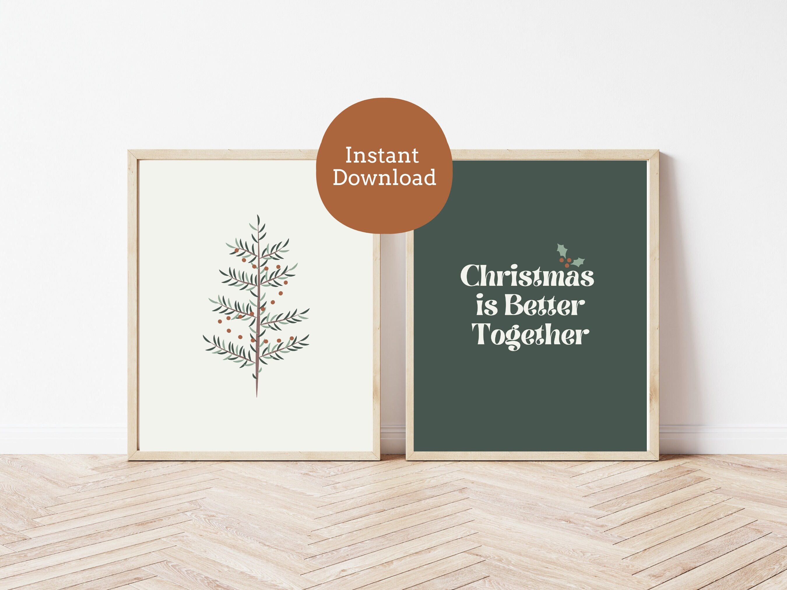 DIGITAL PRINTABLE Christmas is Better Together Modern Christmas Tree First Christmas Decoration Cottagecore Christmas Minimalist Christmas