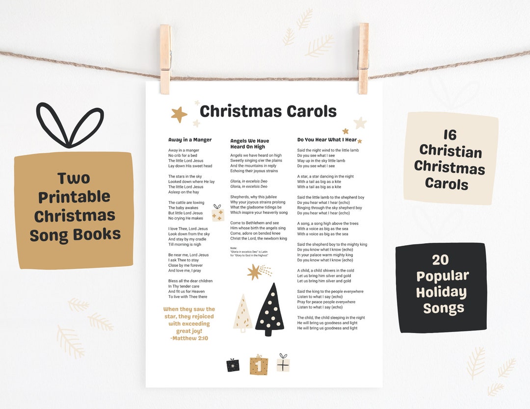 digital-printable-christmas-song-lyric-sheets-set-of-8-christmas-singalong-christmas-carols-christmas-caroling-book-music-lyric-sheets-etsy