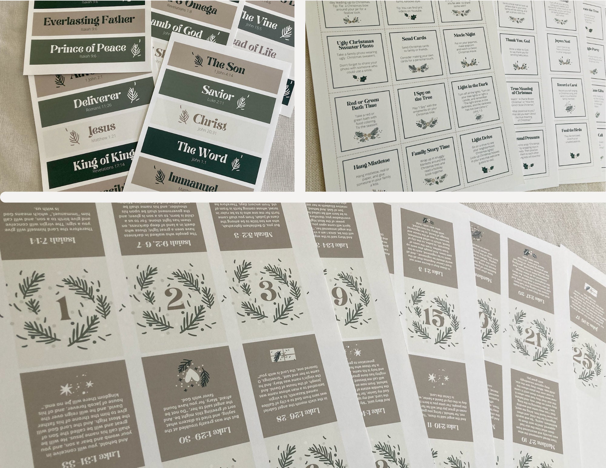 Printable Advent Calendar for Kids Printable Advent Scripture - Etsy