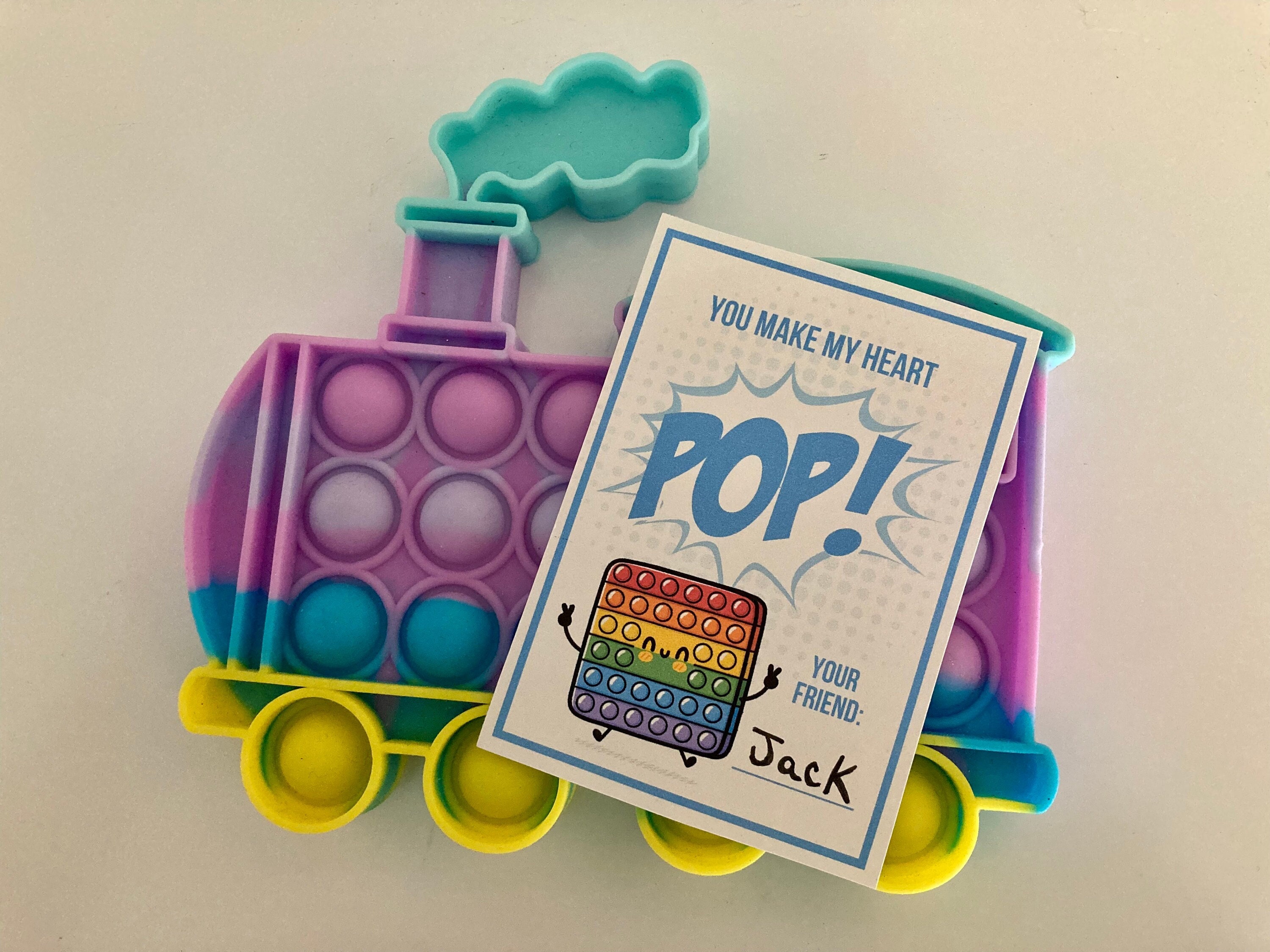 Pop Valentine Printable Pop It Valentine Cards Class Etsy