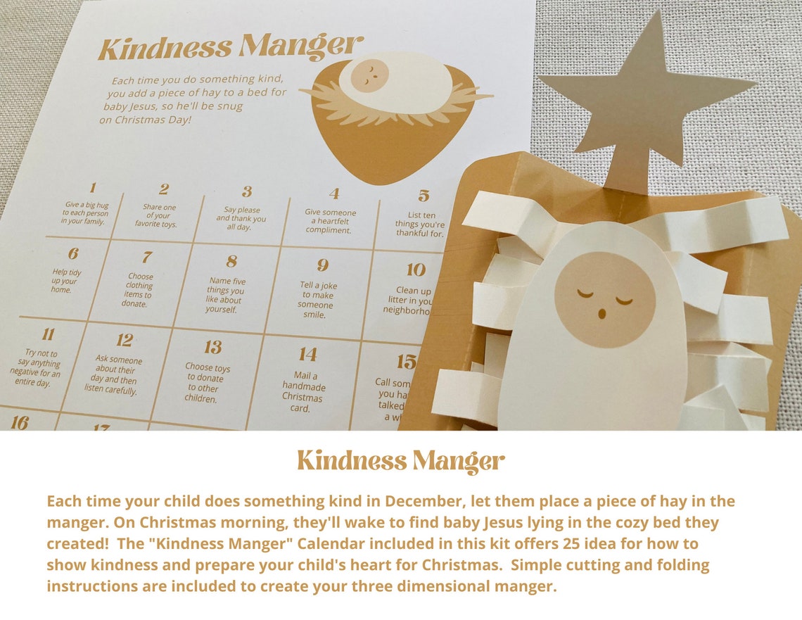 Advent Calendar for Kids, Printable Advent Calendar for Kids, Advent ...