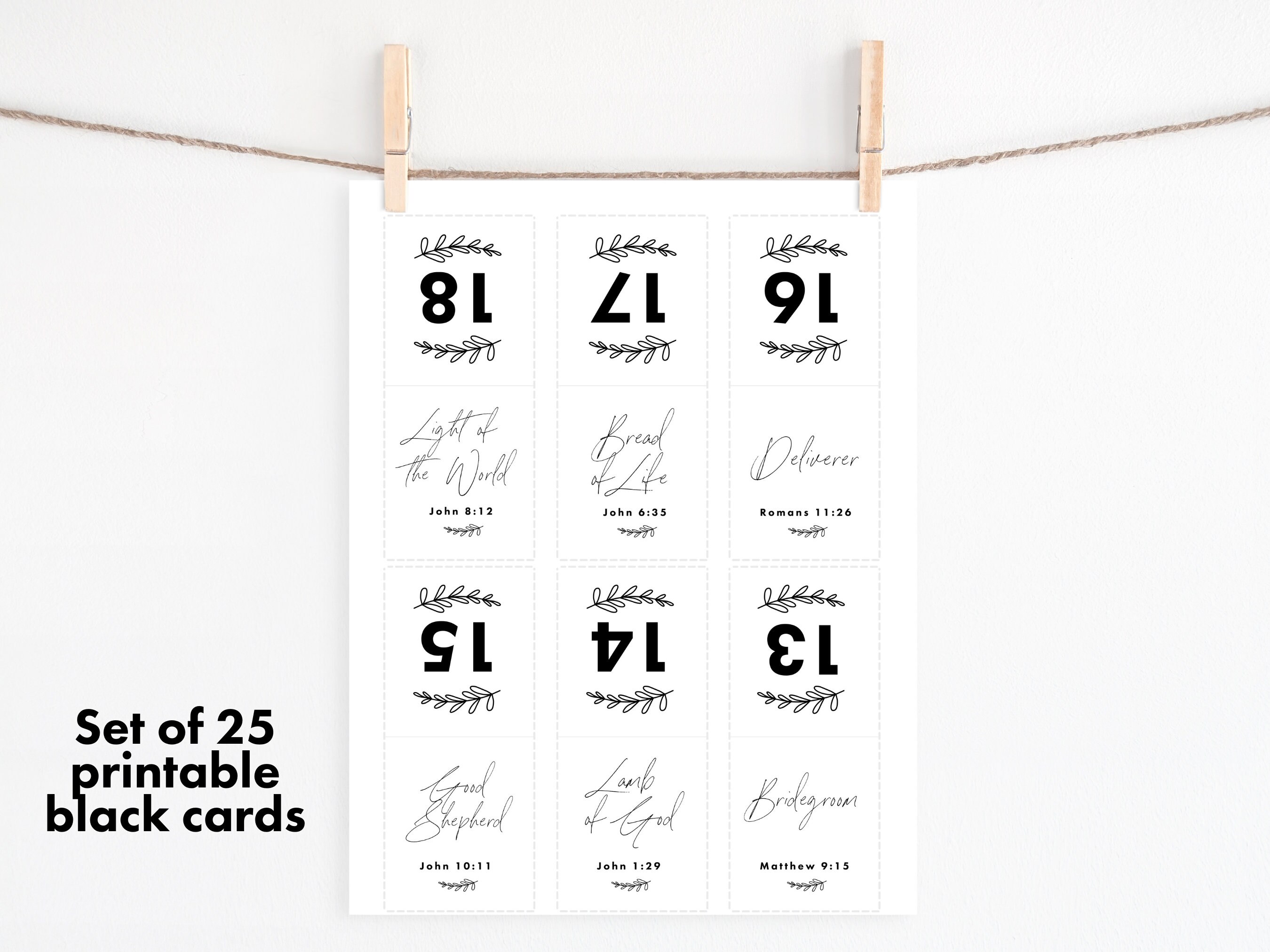 25 Names Of Jesus Advent Cards Names Of Jesus Christmas Ornaments 25 Names Of Jesus Advent Cards Names Of Jesus Christmas Ornaments
