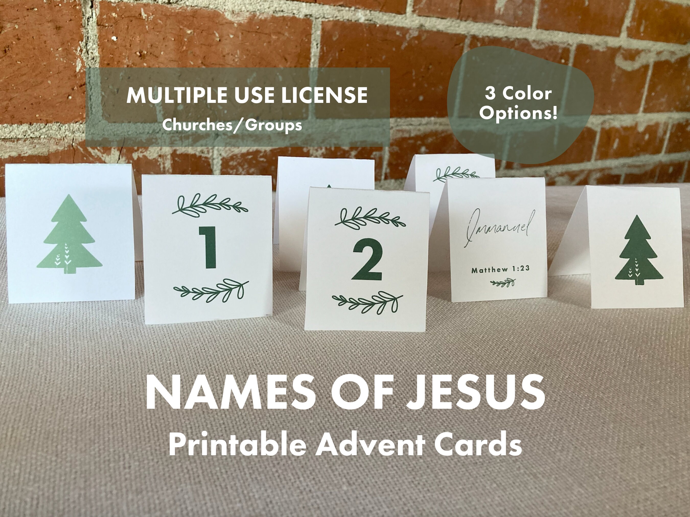 25 Names of Jesus Advent Cards, Names of Jesus Christmas Ornaments ...