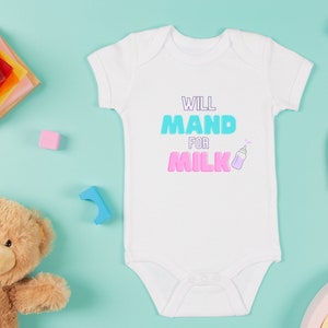 ミルク、幼児用ボディスーツ、ベビー服、ベビーボディスーツ、ヘザーワンジー、ベビーワンジー、ベビーギフト、ABA、BCBA、幼児用ワンジー、mand