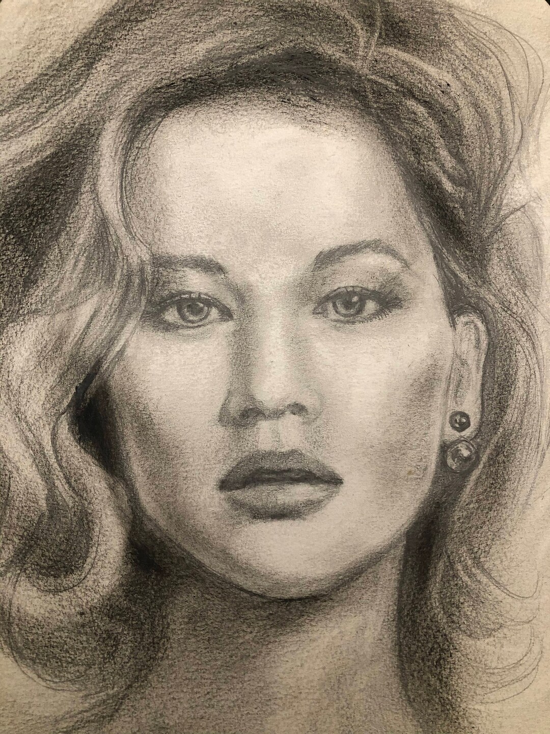 Custom Hand-Drawn Portrait Art By M Keating - Realistic Pencil Drawing Commission