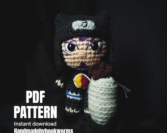 crochet doll amigurumi pattern, puppet boy , pdf pattern