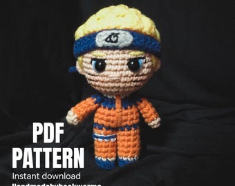 Patrón de muñeco amigurumi de crochet, niño zorro, patrón en PDF