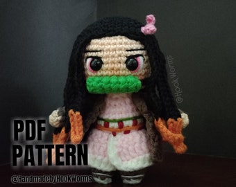 crochet doll amigurumi pattern, Chosen girl dmon, pdf pattern