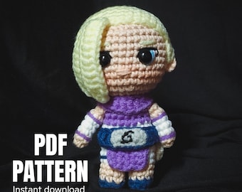 Patrón de muñeca amigurumi de crochet, Niña de las flores, patrón en PDF
