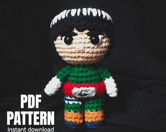 crochet doll amigurumi pattern, stone, pdf pattern
