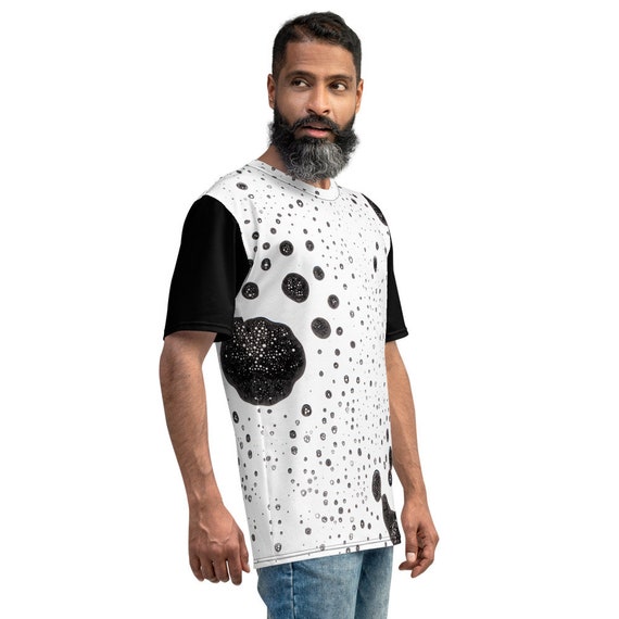 Men's Crew Neck T-shirt All-over Print Abstract Inverse Void