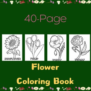 Flower Coloring Book for kids//Flower Coloring pages for adults// Flower Coloring Sheets for toddlers