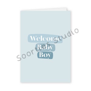 Welkom babyjongen | Ansichtkaart