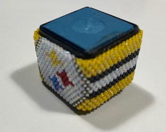 Beaded Billiard Chalk Holder Steelers