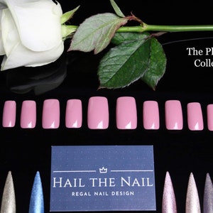Extra wide Press on nails - The Platinum Collection - various colours and shapes