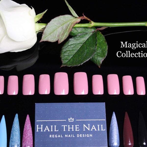 Extra wide Press on nails - Magical Collection - various colours and shapes