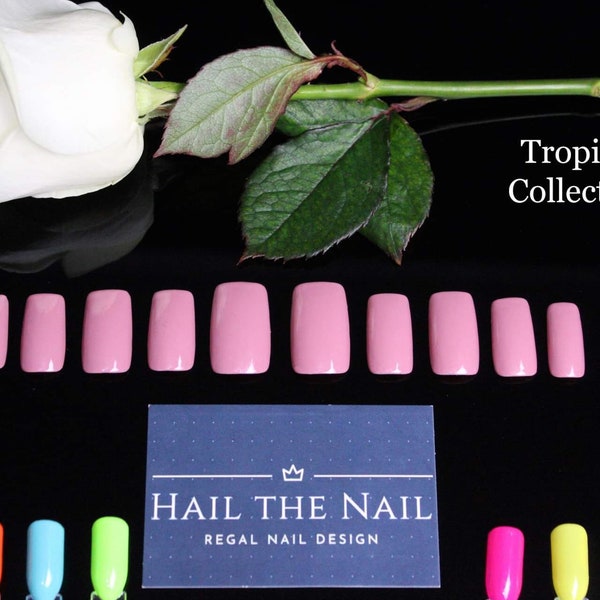 Extra wide Press on nails - Tropical Collection - various colours and shapes