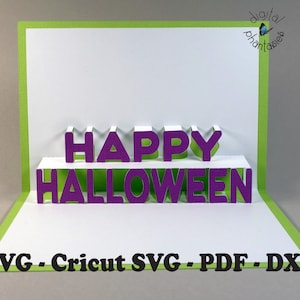 Fichier de téléchargement immédiat de carte pop-up Happy Halloween SVG