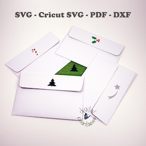 Pacchetto buste natalizie SVG per Cricut e Silhouette