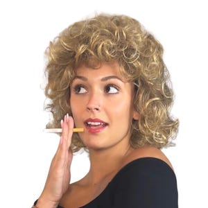 BAD SANDY &quot;Grease&quot; Style Theatrical Costume Curly Wig
