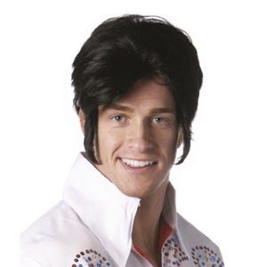 1960&#39;s KING OF ROCK Style Theatrical Costume Wig w/ Sideburns