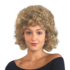 BAD SANDY "Grease" Style Theatrical Costume Curly Wig