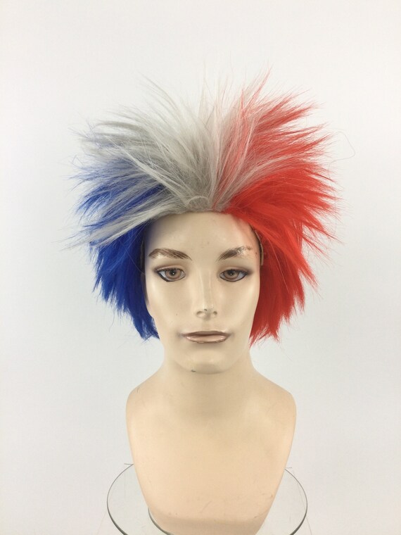 Spirit Sports Fan Wigs PATRIOT Football Fan Wig Red white blue Etsy