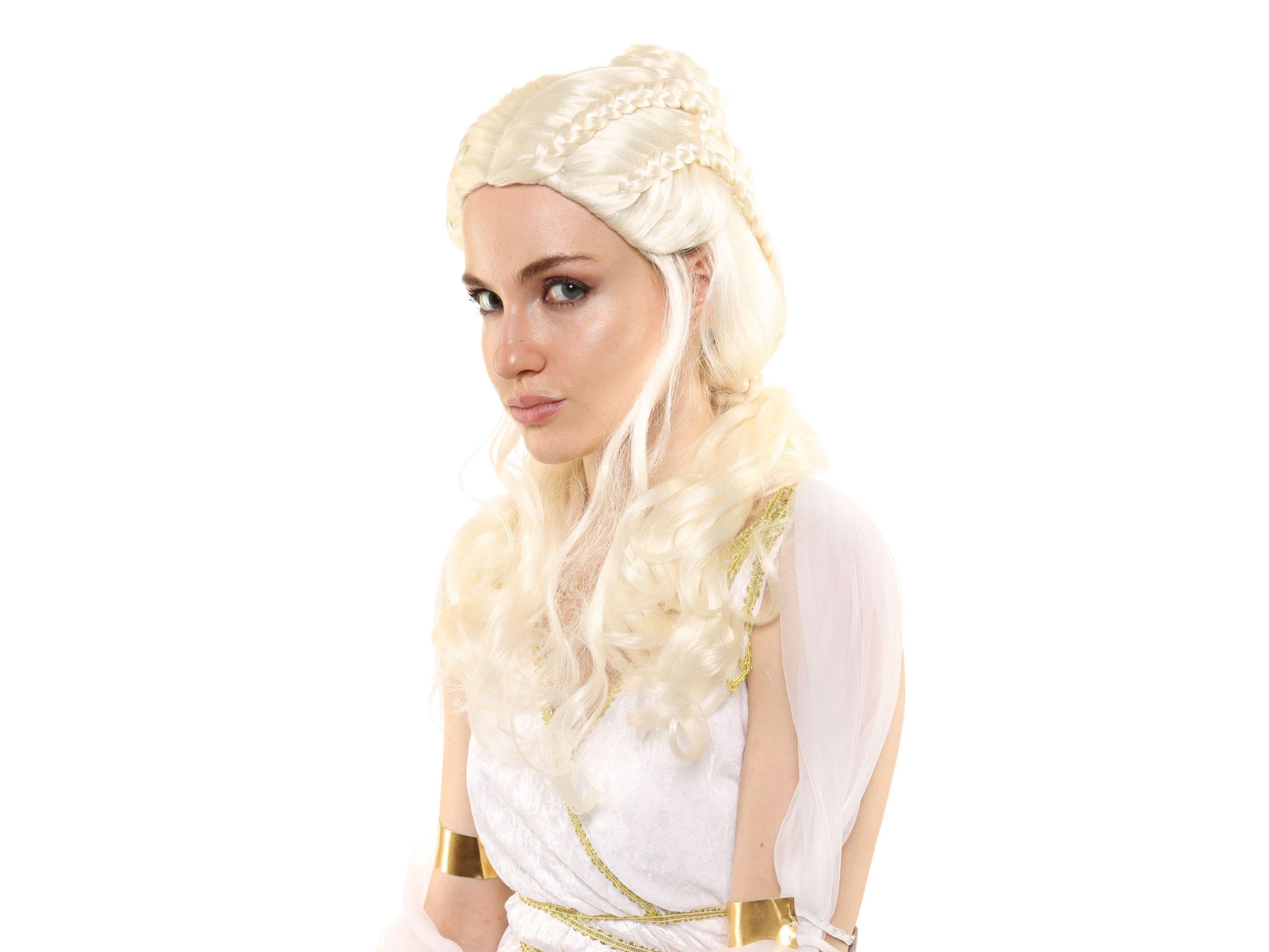 GOT/Daenerys Targaryen Style Premium Cosplay Wig Amazon.com: Bopocoko Blonde Wigs for Women Long Curly Wavy  main image 3