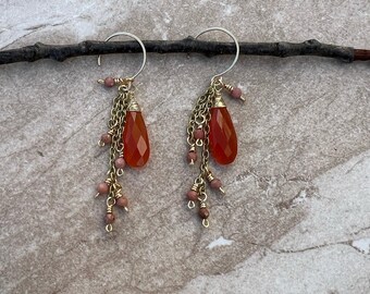 Carnelian Drop Earrings