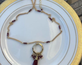 Red Garnet Briolette Necklace