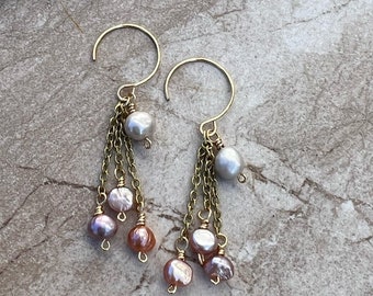 Fresh Water Pearl Hanging Earrings