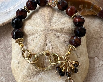 Red Tiger Eye Bling Bracelet