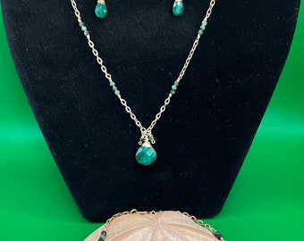 Natural Emerald and Zoisite Set